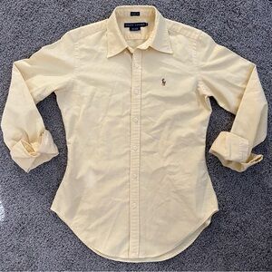 Ralph Lauren Black Label Yellow Button Down Shirt